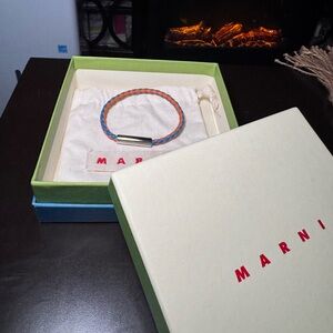Marni Orange and Blue Woven Bracelet